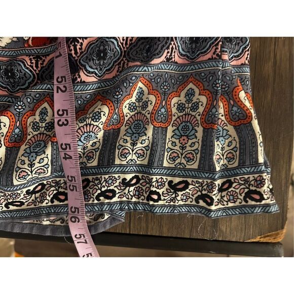 Knox Rose Sky Blue Boho Bohemian Midi Dress Size XXL Tiered Bishop Sleeve - Picture 12 of 13